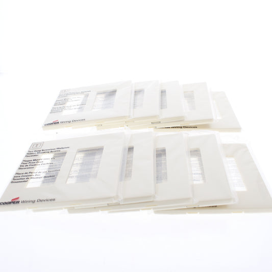 Cooper PJS262A Almond 2-Gang Unbreakable Decorator GFCI Mid-Size Wallplate 10pcs