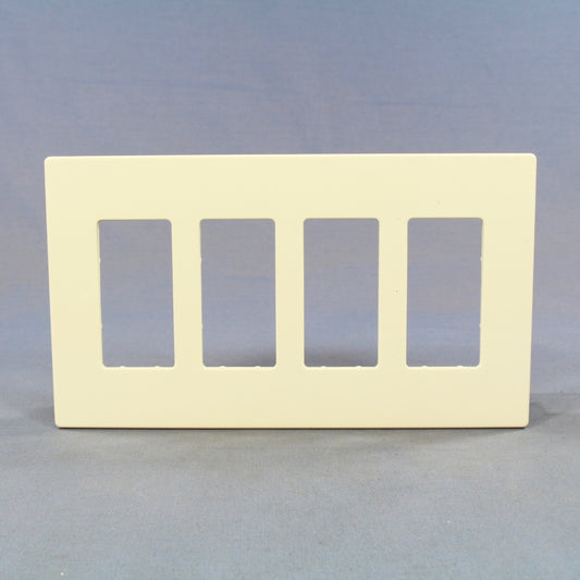 Cooper PJS264A Almond 4-Gang Decorator GFCI Unbreakable Mid-Size Wallplate Cover