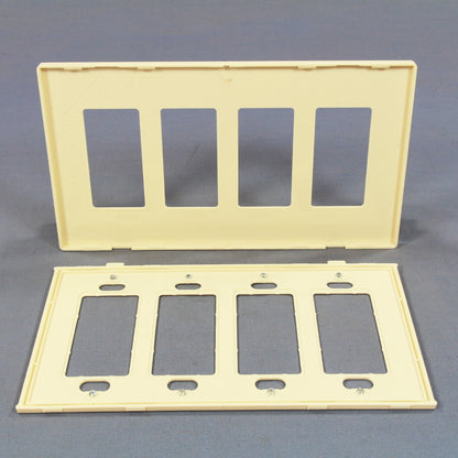 Cooper PJS264A Almond 4-Gang Decorator GFCI Unbreakable Mid-Size Wallplate Cover