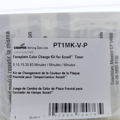 Cooper Accell Ivory Color Change Kit for 5,10,15,30,60 Minute Timer PT1MK-V-P