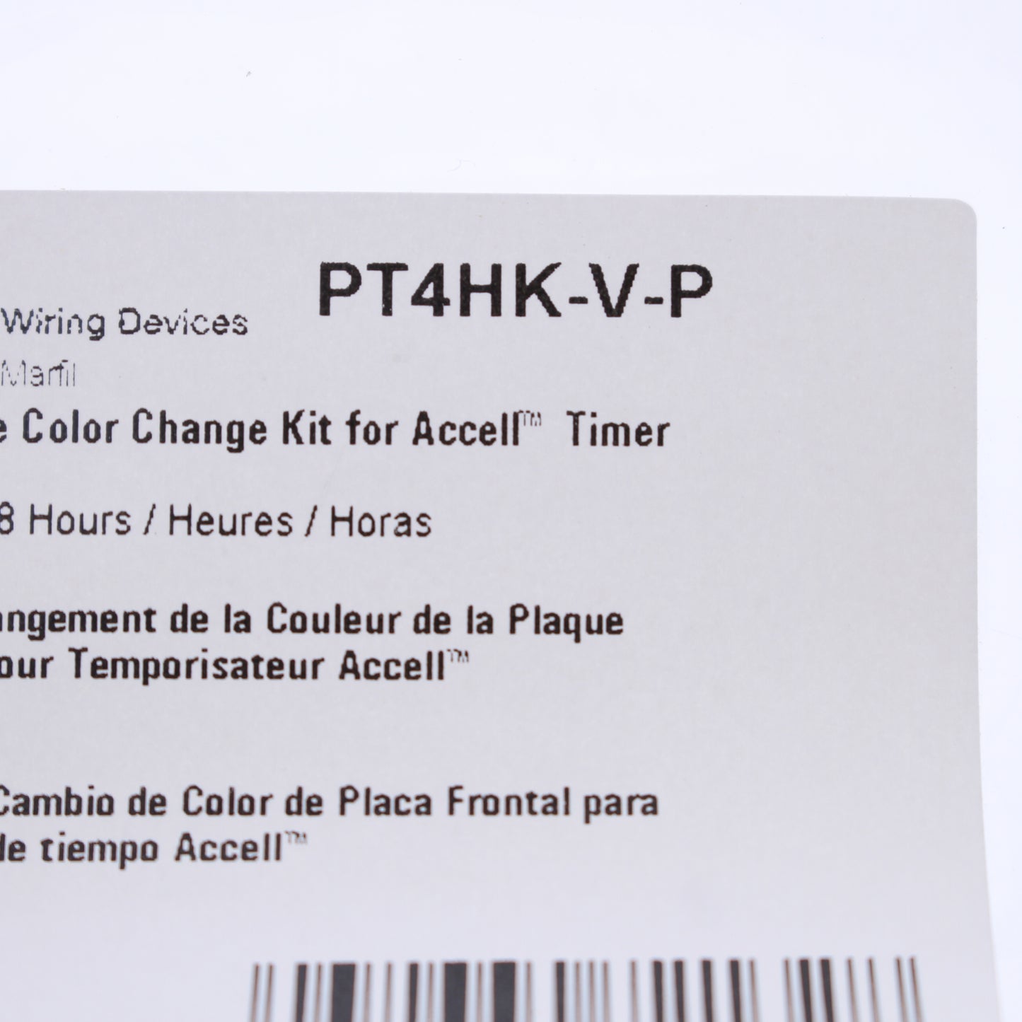 Cooper Accell Ivory Color Change Kit For 30 min, 1,2,4,8 Hour Timer PT4HK-I-P