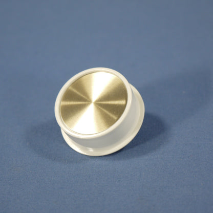 Cooper White Architectural Dimmer Color Change Kit w/ Gold Knob Insert RAC1-W