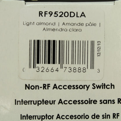 Cooper RF9520DLA Lt Almond NON-RF Accessory Decorator Switch No Neutral 120/VAC