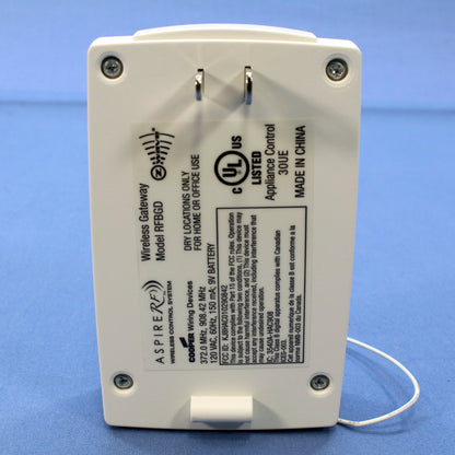 Cooper White Plug-In Wireless Gateway Module 120V 60Hz 150mA 9V Battery RFBGD