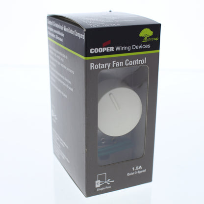 Cooper RFS15-A Almond Ceiling Fan Control 3-Speed Rotary Switch 1.5A 120V