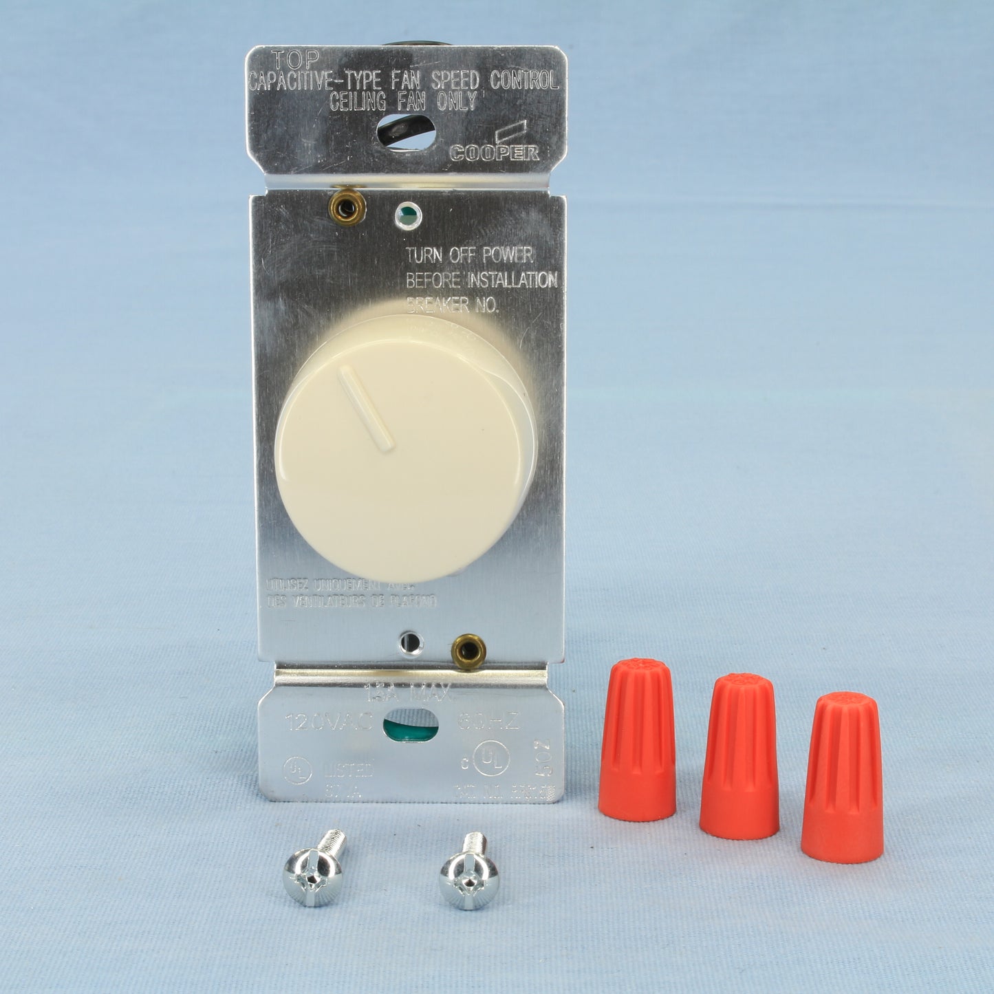 Cooper RFS15-A-K Almond Ceiling Fan Control 3-Speed Rotary Switch 1.5A 120V