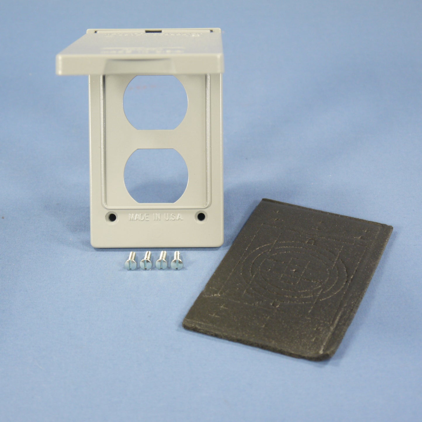 Cooper S994-SP Gray 1-Gang Duplex Outlet Die-Cast Zinc FS Wallplate Box Mount