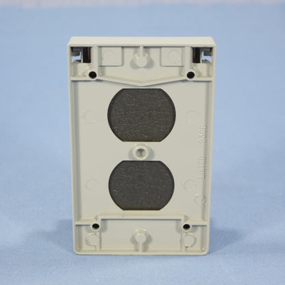 Cooper S994-SP Gray 1-Gang Duplex Outlet Die-Cast Zinc FS Wallplate Box Mount