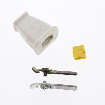 Cooper SA540W White 15A Straight Blade Male Polarized Plug Bulk NEMA 1-15P 125V