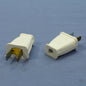 Cooper SA540W White 15A Straight Blade Male Plug 125V Polarized 1-15P Bulk 2pcs
