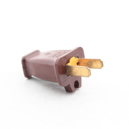 Cooper SA840B Brown Non-Grounding 15A Plug w/ Cord Clip Non-Polarized 1-15P Bulk