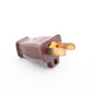 Cooper SA840B Brown Non-Grounding 15A Plug w/ Cord Clip Non-Polarized 1-15P Bulk