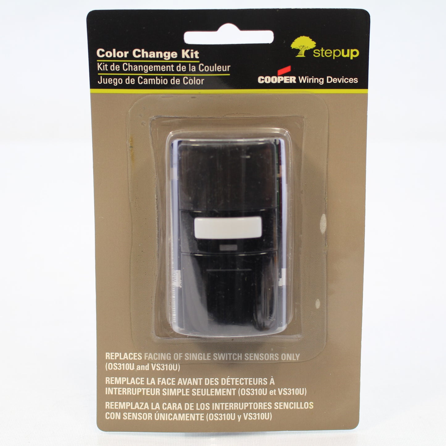 Cooper Black Color Change Kit for OS/VS310U Occupancy Sensor Switches SCK1-BK-BP