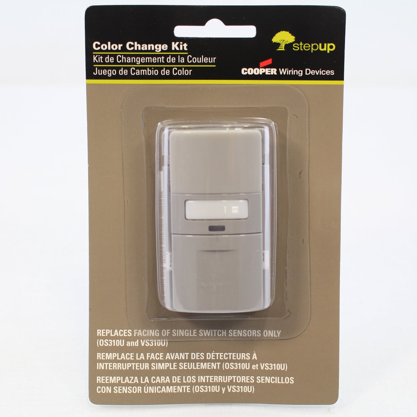 Cooper Gray Color Change Kit for OS/VS310U Occupancy Sensor Switches SCK1-GY-BP