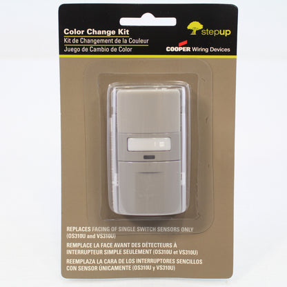 Cooper Gray Color Change Kit for OS/VS310U Occupancy Sensor Switches SCK1-GY-BP