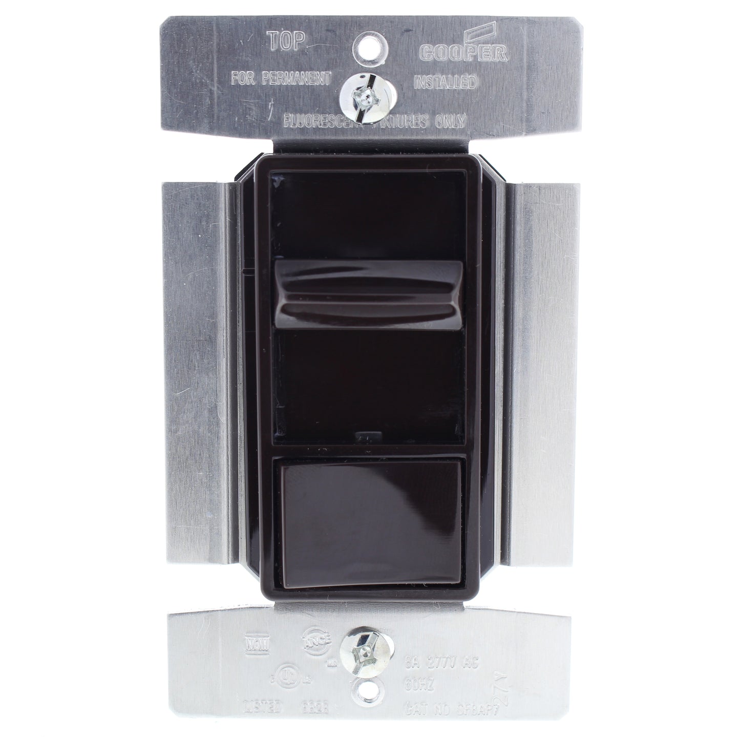 Cooper SF8AP7 Brown Preset Slide Dimmer Switch Single Pole 3-Way 8A 277V Mark 10