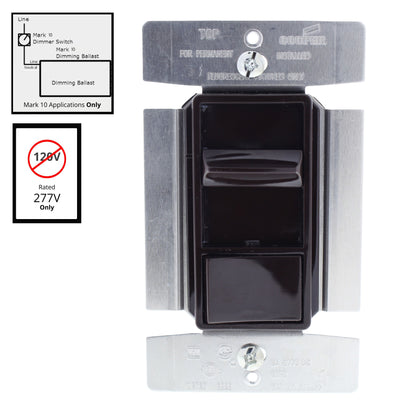 Cooper SF8AP7 Brown Preset Slide Dimmer Switch Single Pole 3-Way 8A 277V Mark 10