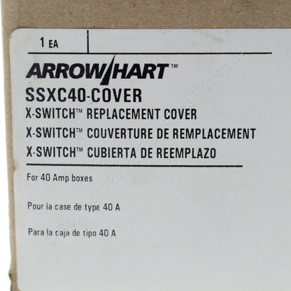 Cooper Stainless Steel Replacement Cover for 40A Motor X-Switch SSXC40-COVER