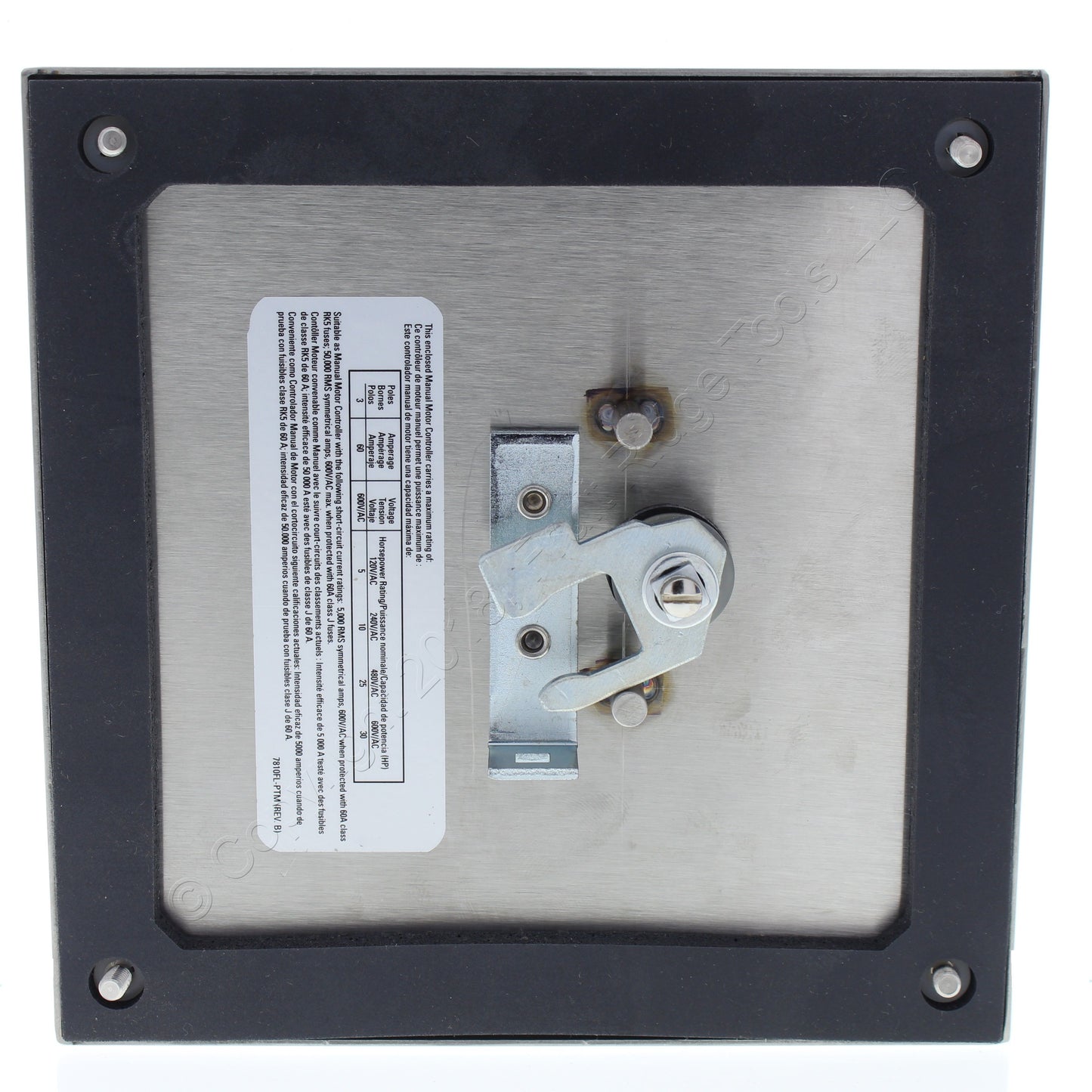 Cooper Stainless Steel Replacement Cover for 60A Motor X-Switch SSXC60-COVER