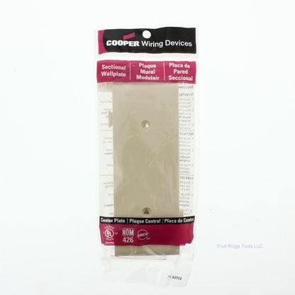 Cooper STC14V Ivory 1-Gang Blank Unbreakable Sectional Wallplate Cover Box Mount