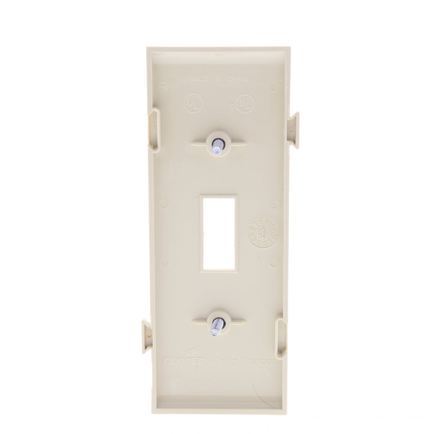 Cooper STC1V Ivory 1-Gang Toggle Switch Unbreakable Mid-Size Wallplate Cover