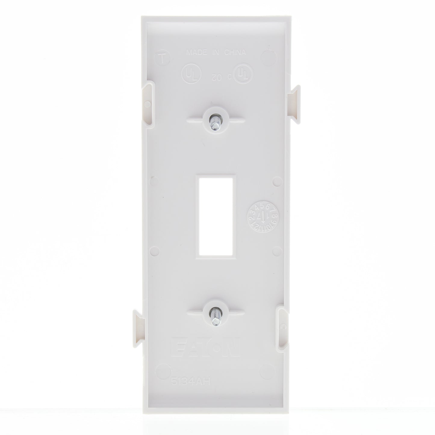 Cooper STC1W White Center Sectional Toggle Switch Nylon Wallplate Middle Cover