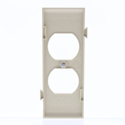Cooper STC8V Ivory 1-Gang Duplex Outlet Unbreakable Mid-Size Wallplate Cover