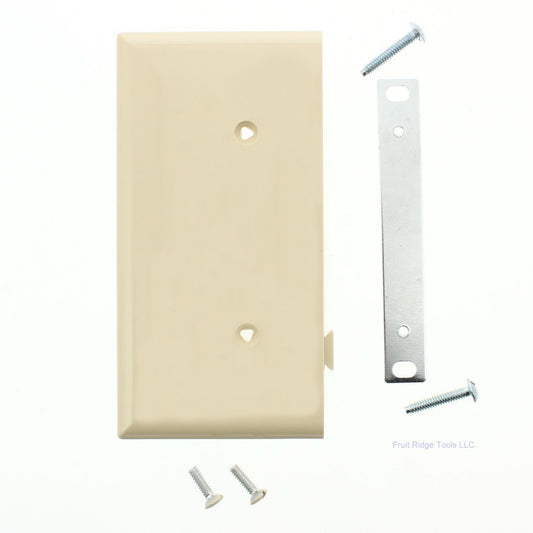 Cooper STE14V Ivory 1-Gang Blank Unbreakable Sectional Cover Cover Strap Mount