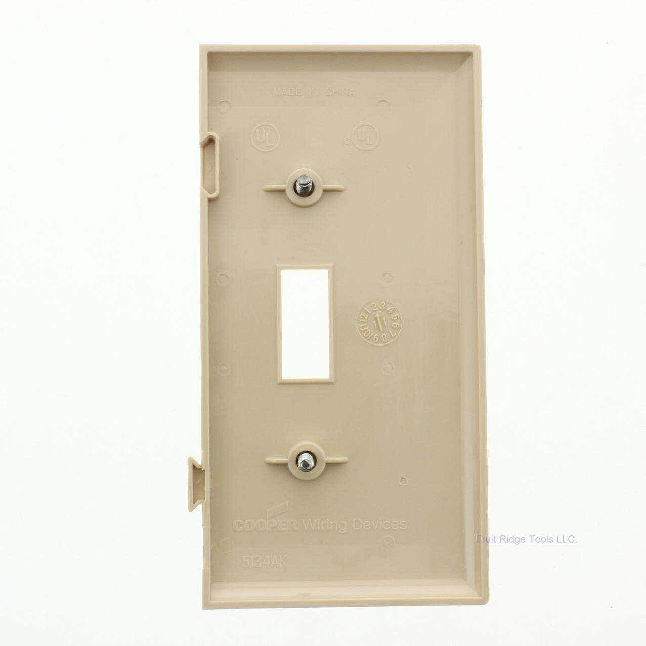 Cooper STE1V Ivory Midsize Toggle Thermoplastic End Sectional Wallplate Cover