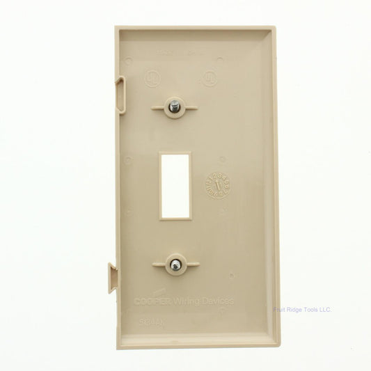 Cooper STE1V Ivory Midsize Toggle Thermoplastic End Sectional Wallplate Cover