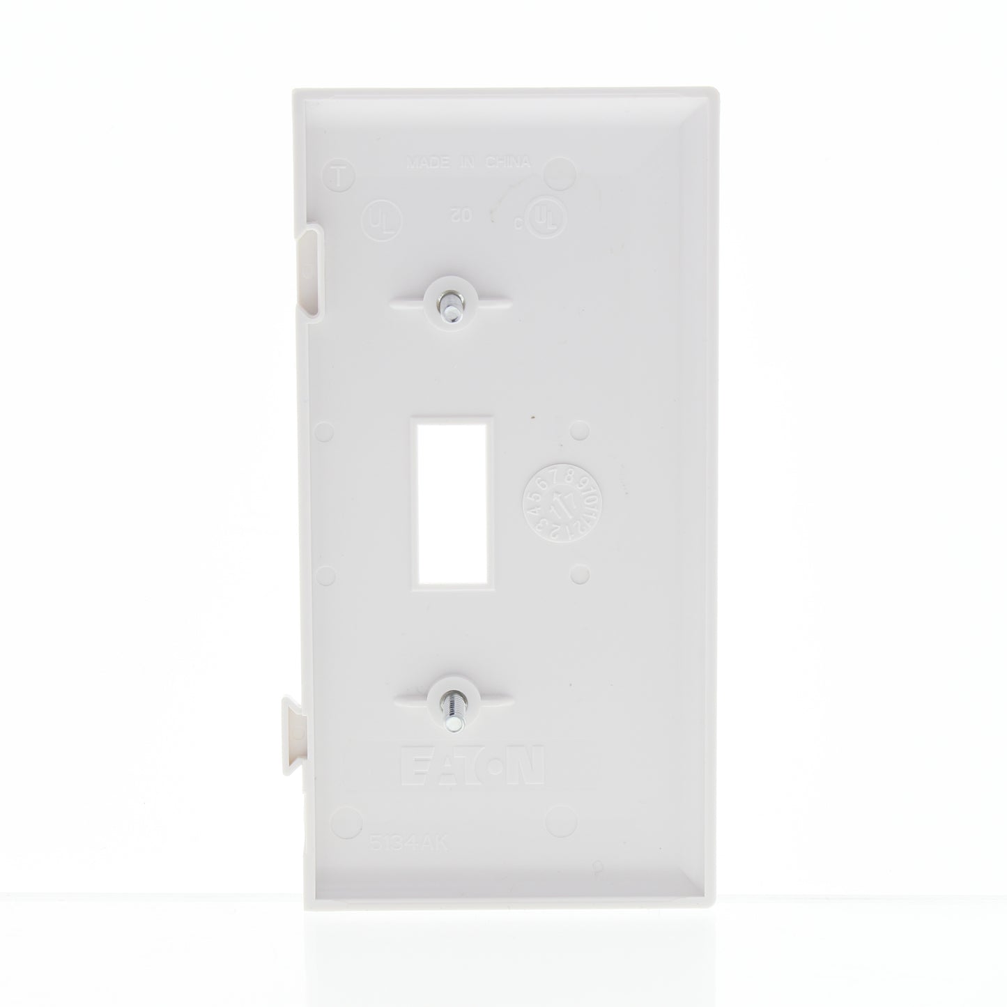 Cooper STE1W White 1-Gang Toggle Switch Mid-Size Wallplate Unbreakable Cover