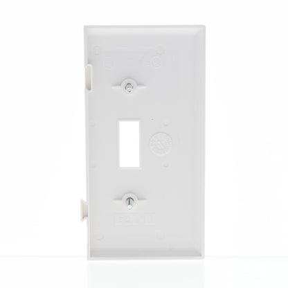 Cooper STE1W White 1-Gang Toggle Switch Mid-Size Wallplate Unbreakable Cover