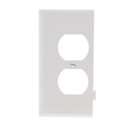 Cooper STE8W White 1-Gang Duplex Outlet Unbreakable Mid-Size Wallplate Cover 5pc