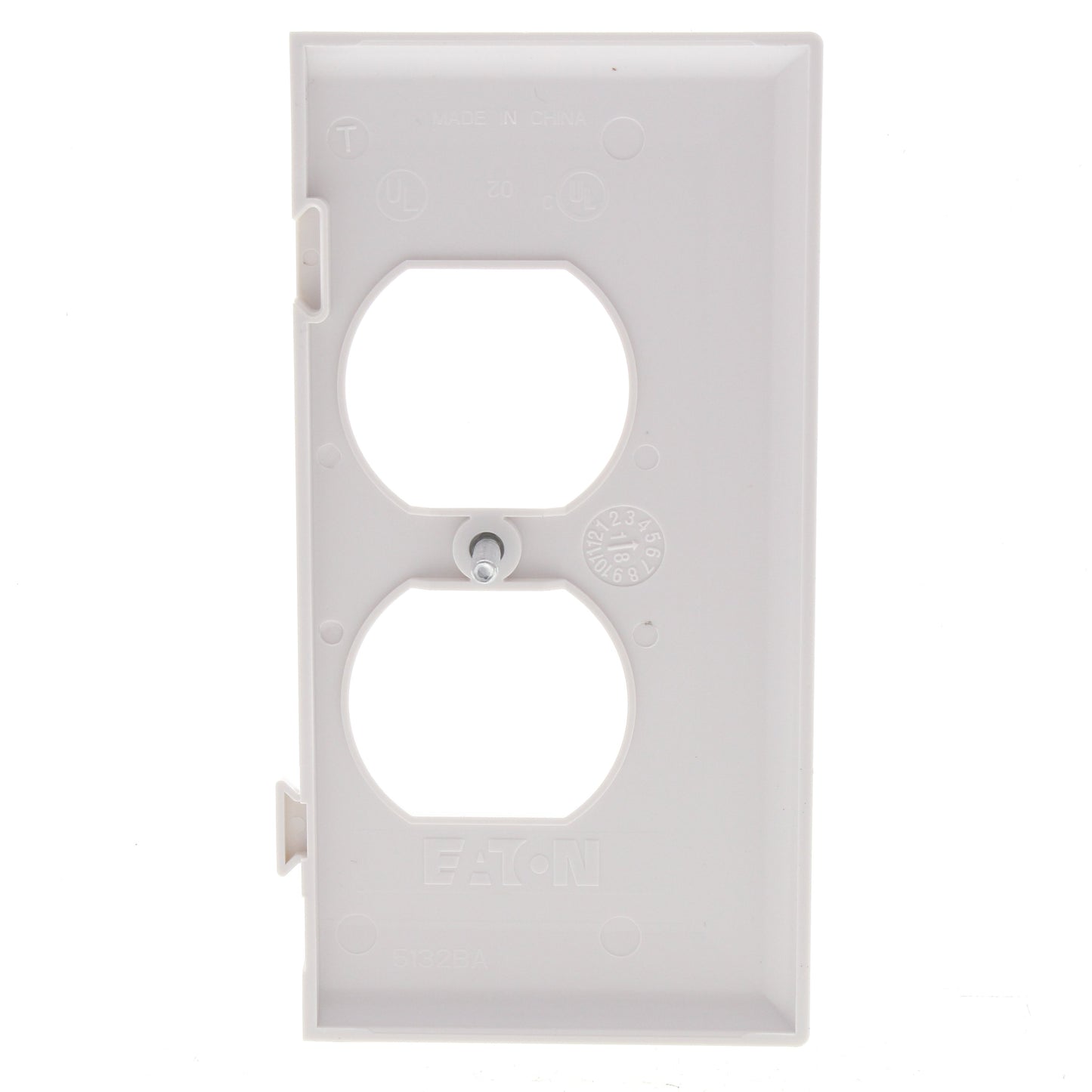 Cooper STE8W White 1-Gang Duplex Outlet Unbreakable Mid-Size Wallplate Cover 5pc