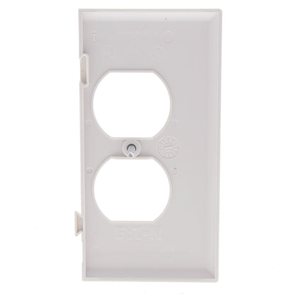 Cooper STE8W White 1-Gang Duplex Outlet Unbreakable Mid-Size Wallplate Cover 5pc