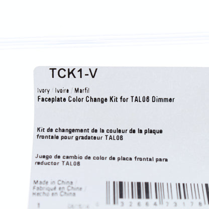 Cooper Ivory Polycarbonate Color Change Kit for TAL06P Dimmer Switch TCK1-V
