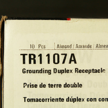 10 Cooper Almond Tamper Resistant Duplex Receptacle Outlets 5-15R 15A TR1107A