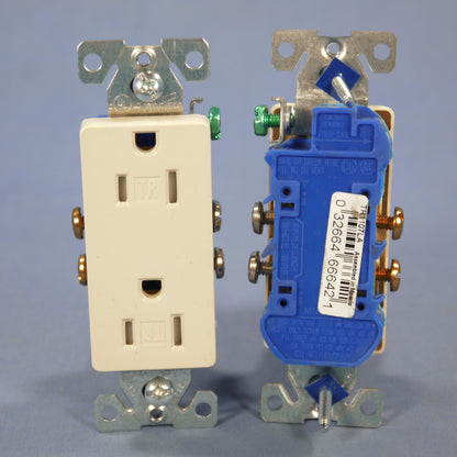 10 Cooper Lt Almond Tamper Resistant Decorator Receptacles 5-15R 15A TR1107LA