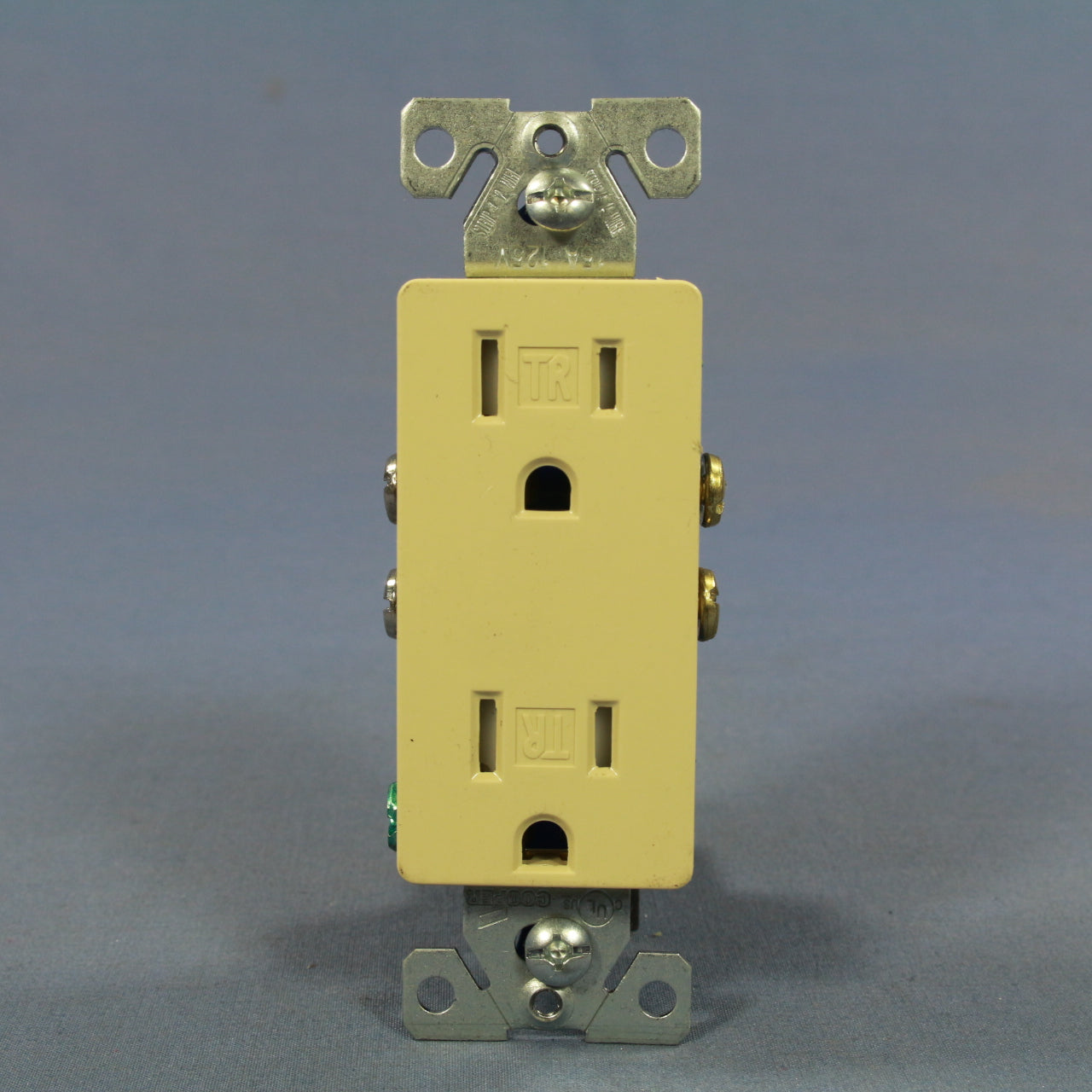 Cooper Ivory Tamper Resistant Decorator Receptacle Outlet 5-15R 15A TR1107V