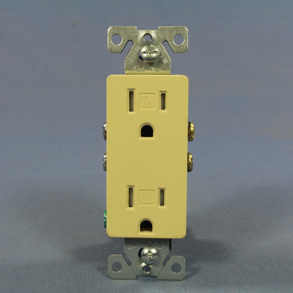 Cooper Ivory Tamper Resistant Decorator Receptacle Outlet 5-15R 15A TR1107V