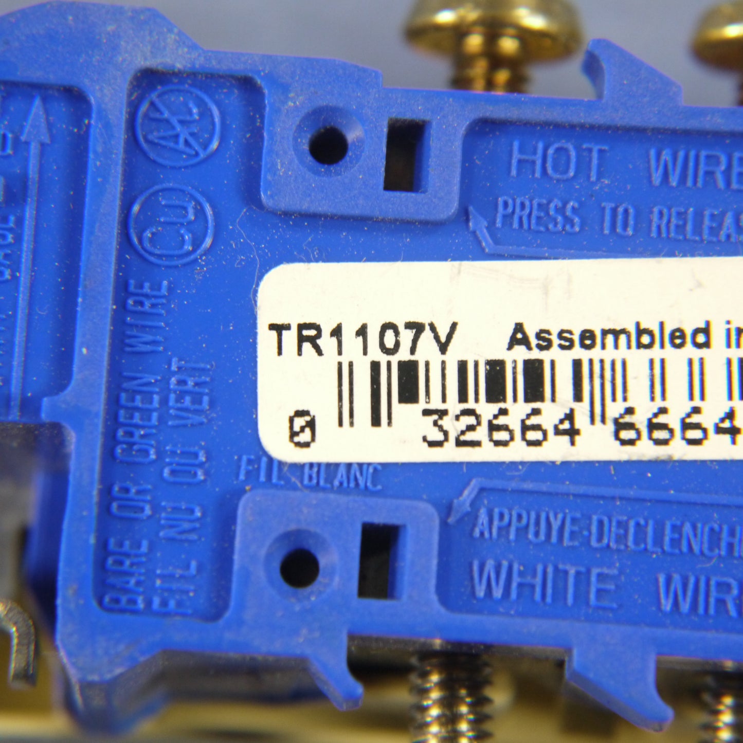 Cooper Ivory Tamper Resistant Duplex Receptacle Outlet 5-15R 15A Bulk TR1107V
