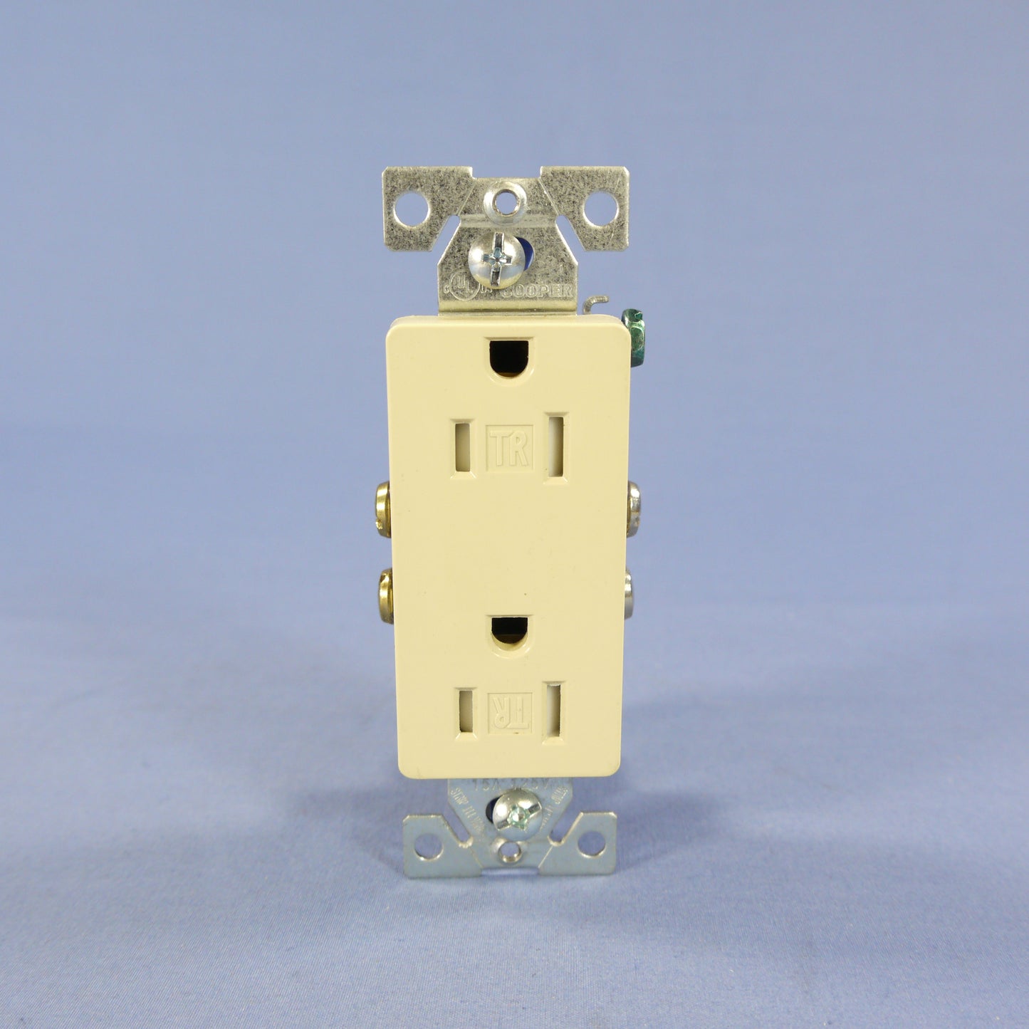 Cooper Ivory Tamper Resistant Duplex Receptacle Outlet 5-15R 15A Bulk TR1107V