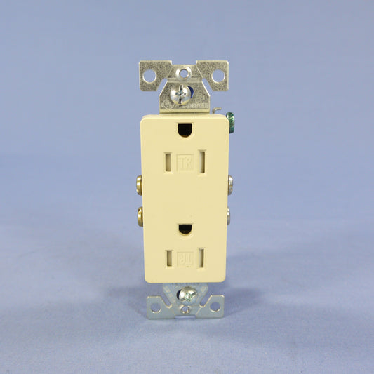 Cooper Ivory Tamper Resistant Duplex Receptacle Outlet 5-15R 15A Bulk TR1107V