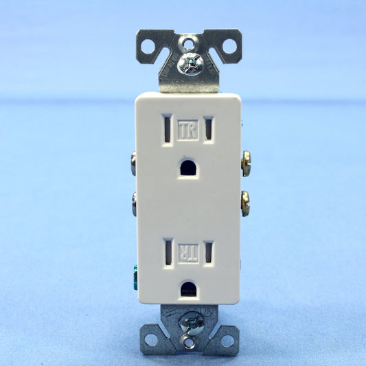 Cooper White Tamper Resistant Duplex Receptacle Outlet Nema 5-15R 15A TR1107W