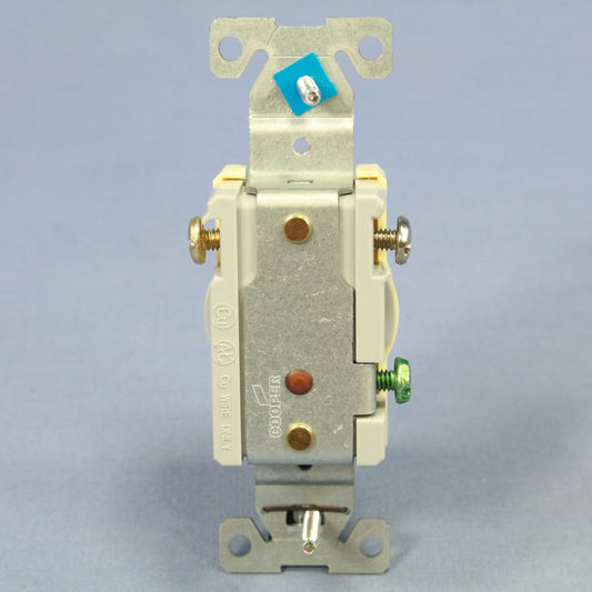Cooper Ivory Tamper Resistant Commercial Single Outlet Receptacle 20A TR1877V