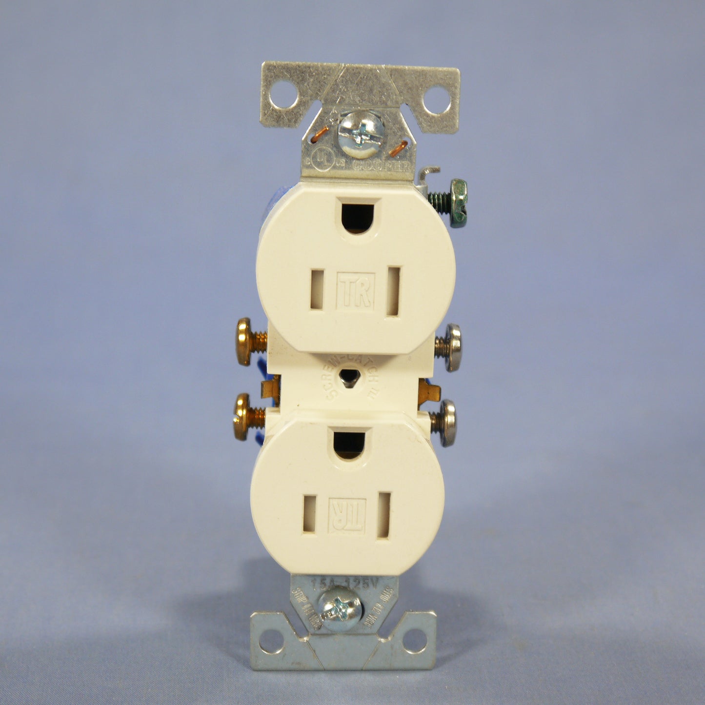 Cooper Light Almond Tamper Resistant Duplex Receptacle 5-15R 15A Bulk TR270-9LA