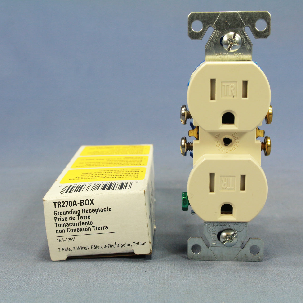 Cooper Almond Tamper Resistant Duplex Receptacle Outlet Nema 5-15 15A TR270A