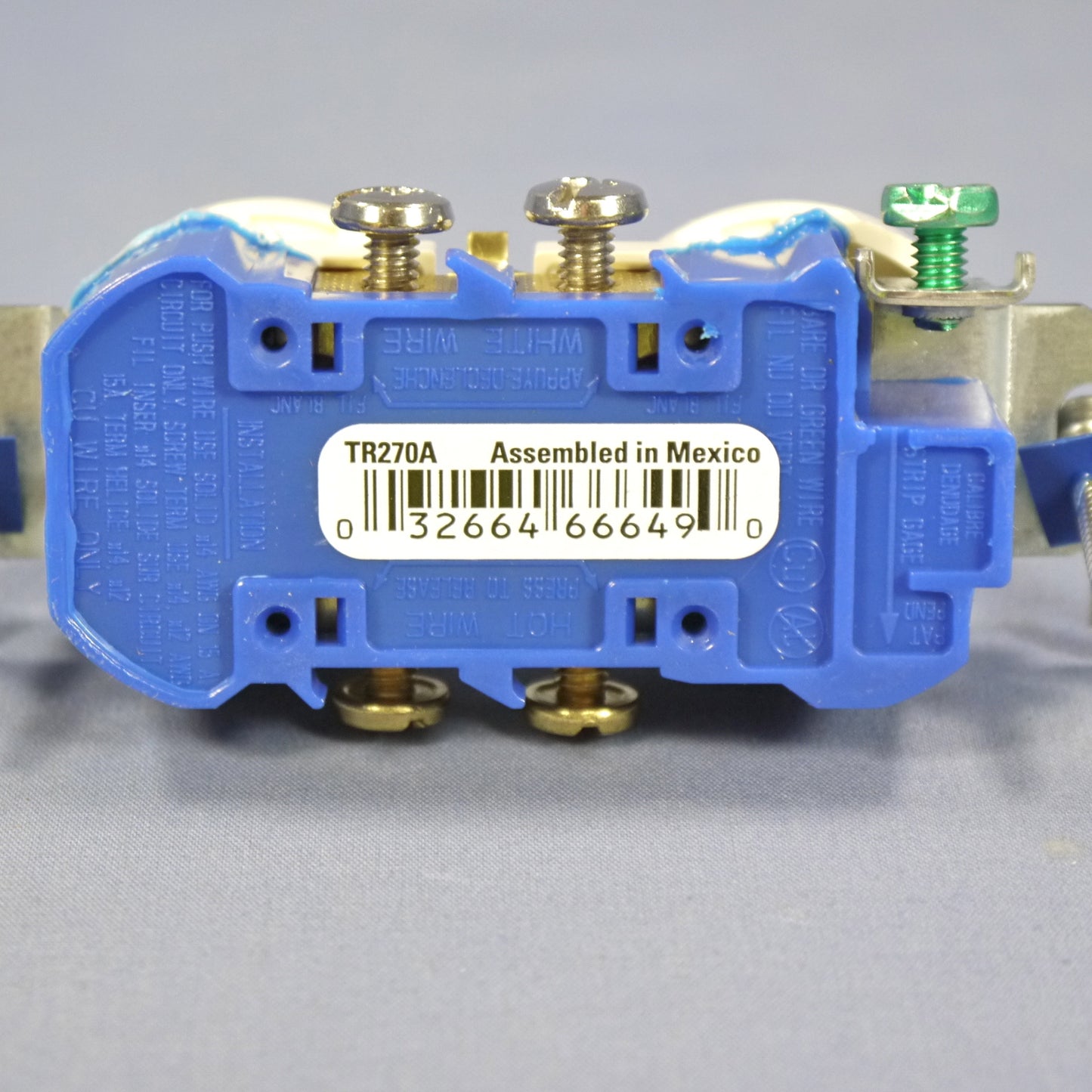 Cooper Almond Tamper Resistant Duplex Receptacle Outlet 5-15R 15A Bulk TR270A