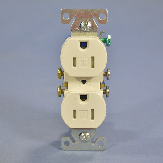 Cooper Lt Almond Tamper Resistant Duplex Receptacle Nema 5-15 15A Bulk TR270LA