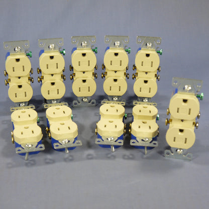10 Cooper Ivory Tamper Resistant Duplex Receptacle Outlets Nema 5-15R 15A TR270V